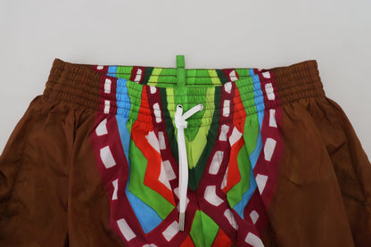 Exclusivo shorts de baño estampados multicolores