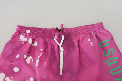 Roze tie-dye zwemshort boxer