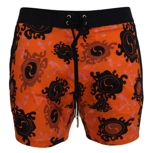 Boxer tipo shorts de baño naranja chic para hombre