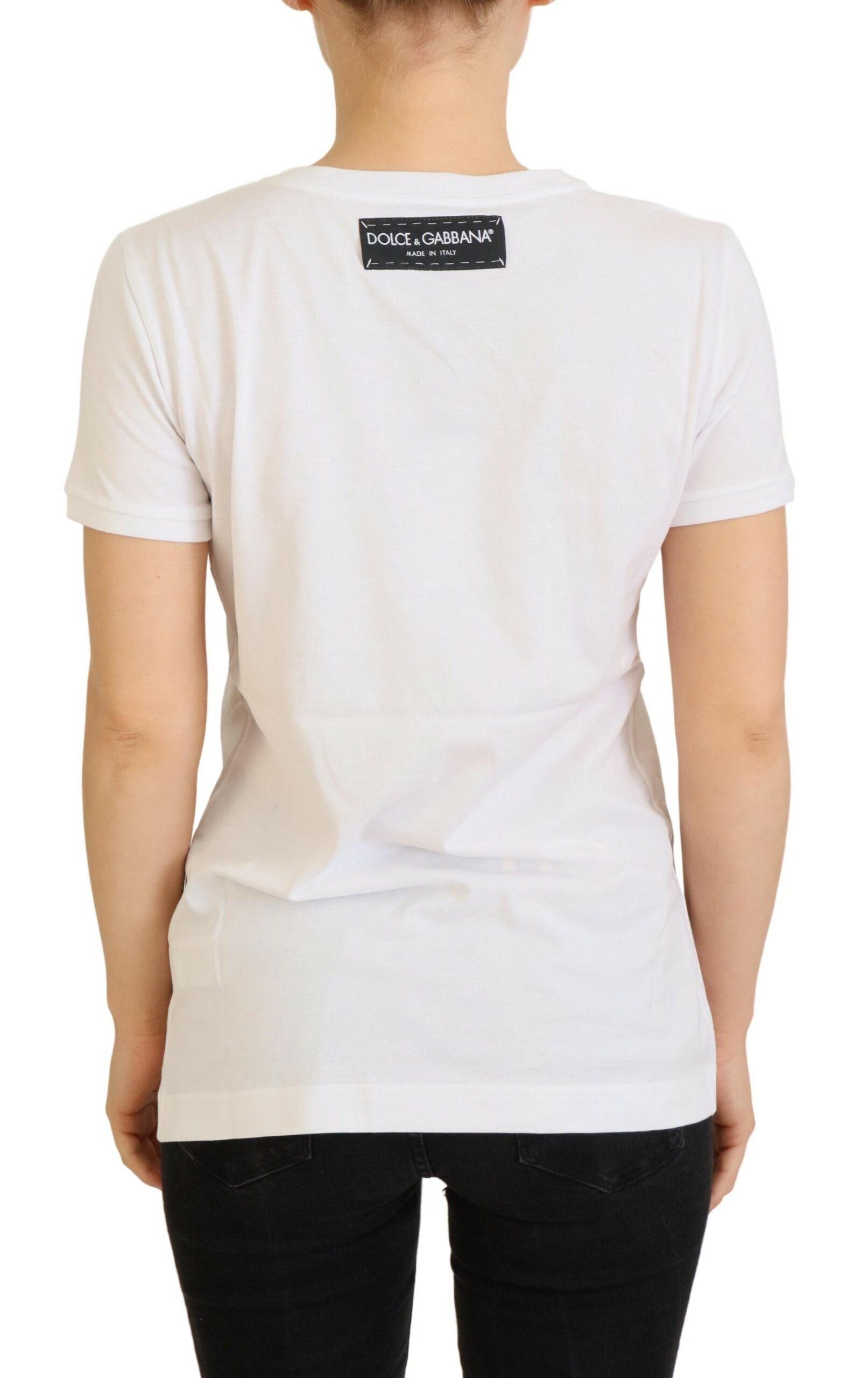 Iconisch katoenen designer-T-shirt met prints