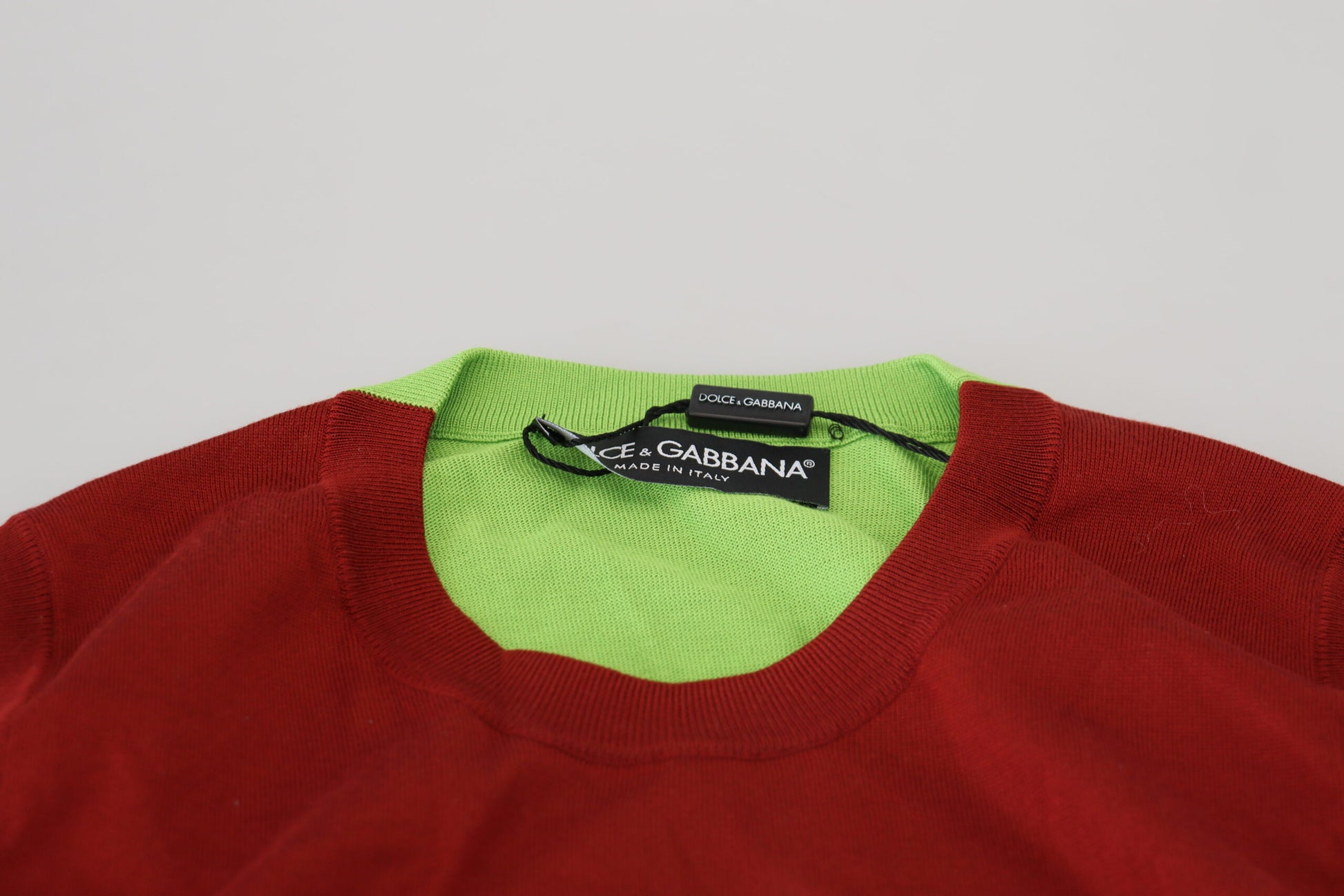 Elegante zijden casual top rood groen