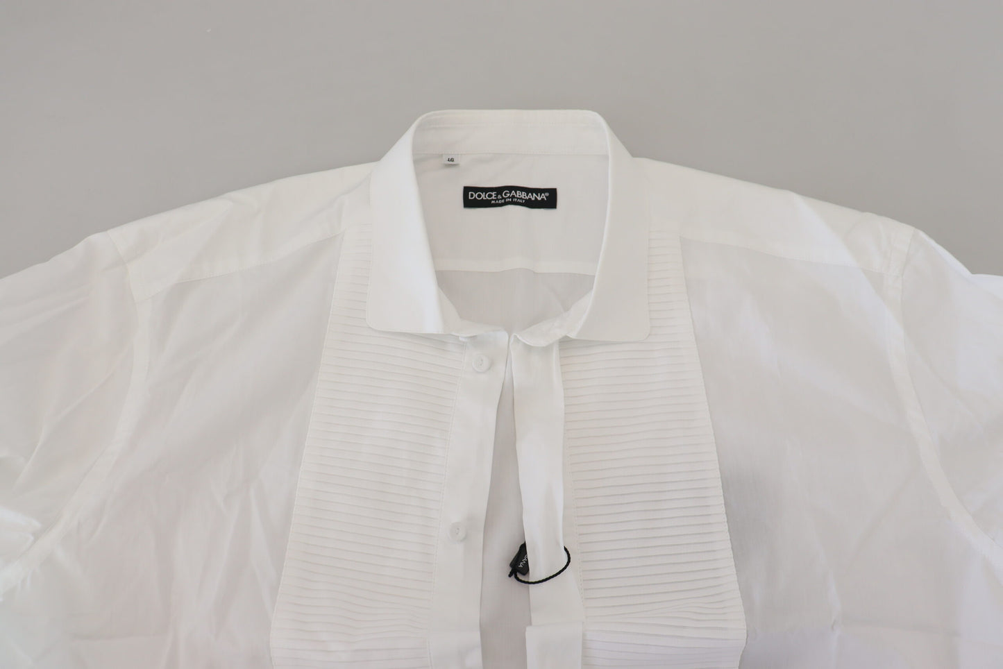 Exquisita camisa formal de algodón blanca