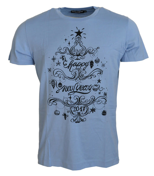 Elegant Light Blue Cotton Tee