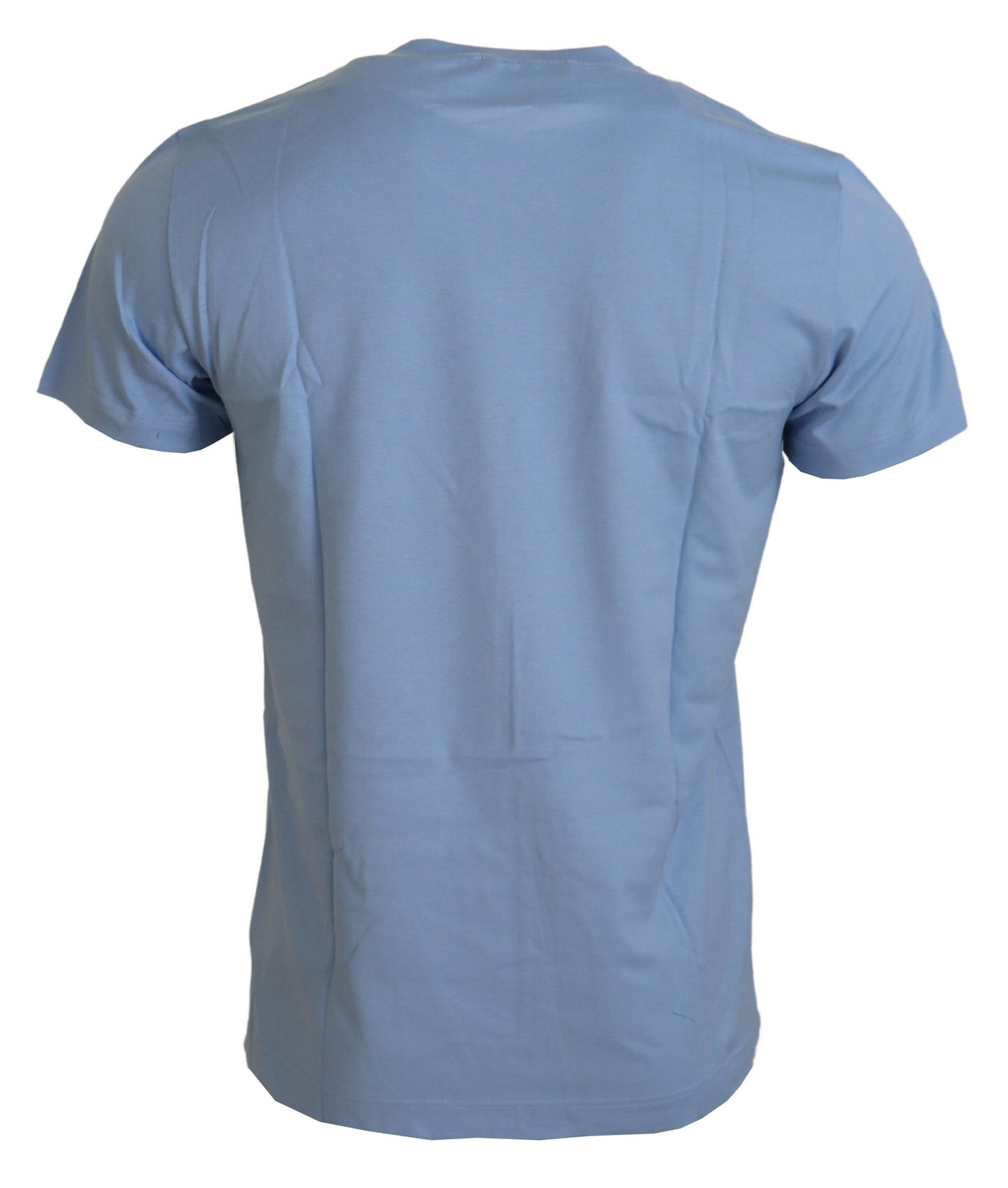 Camiseta elegante de algodón azul claro