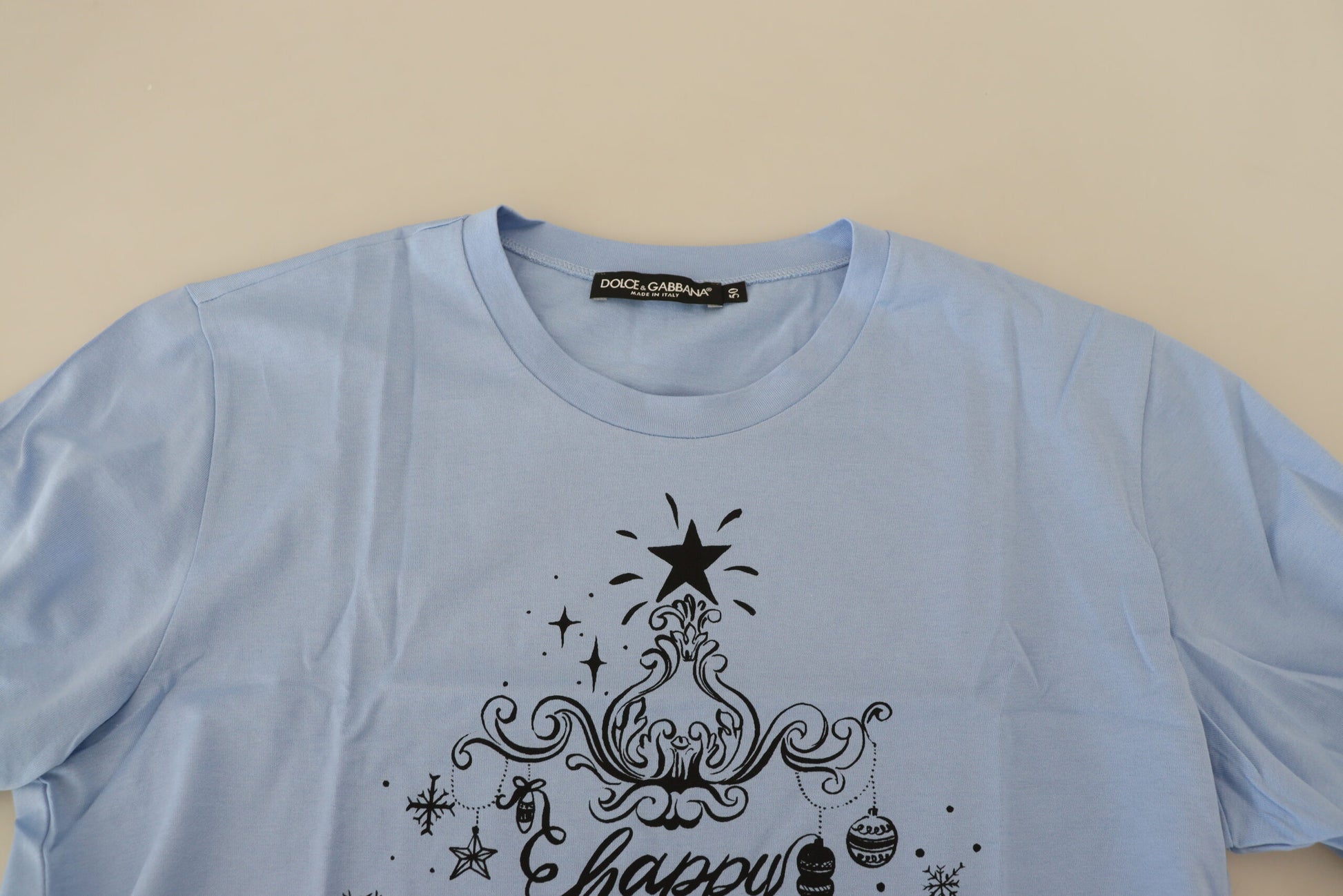 Elegant lichtblauw katoenen T-shirt