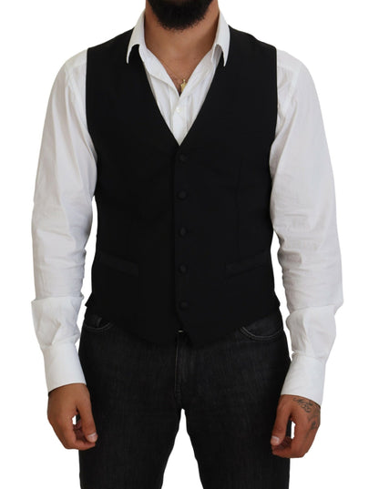 Elegant zwart formeel kledingvest