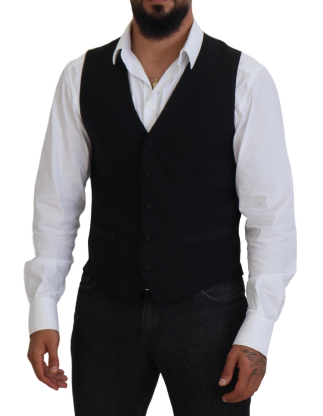 Elegant zwart formeel kledingvest