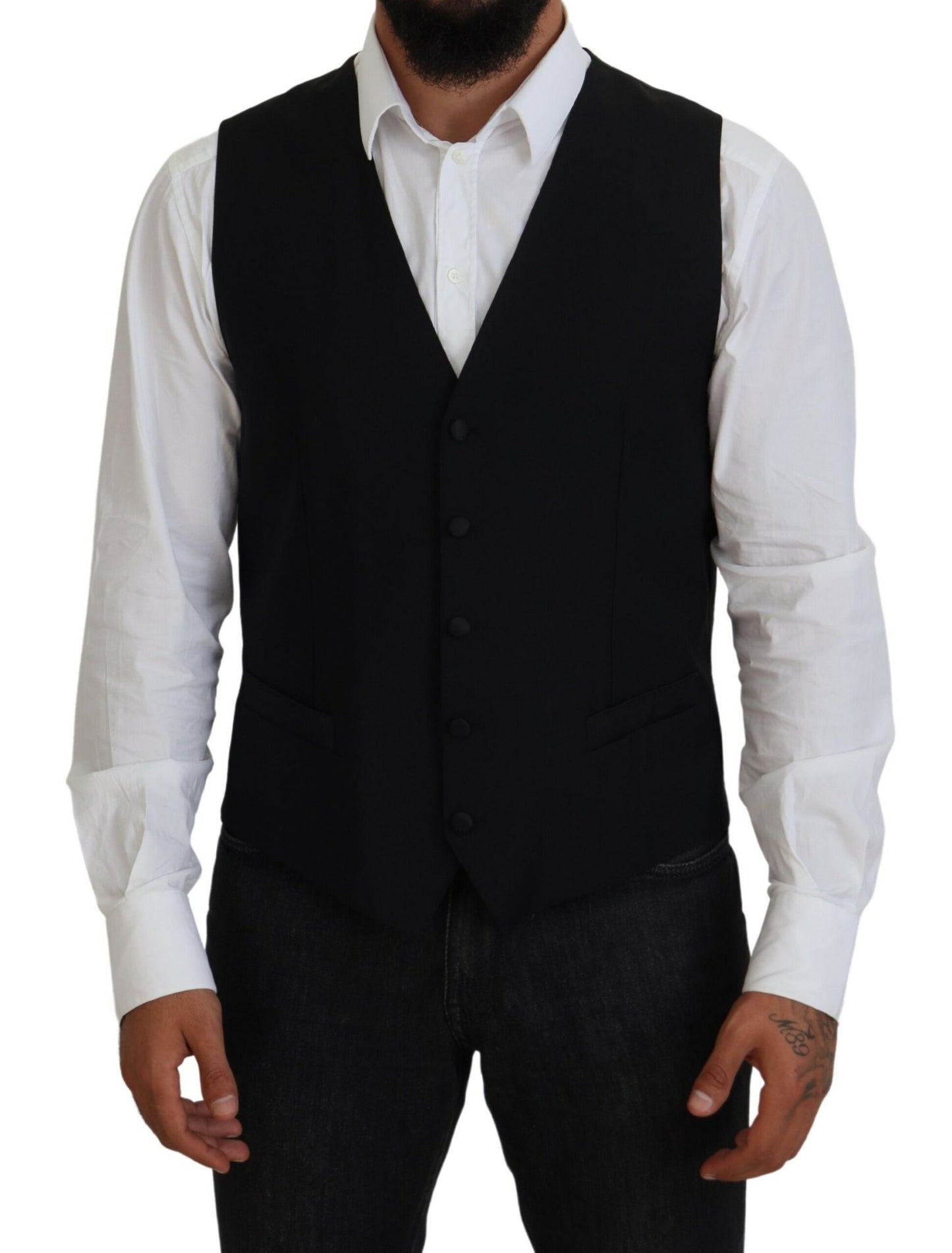 Elegant formeel vest met enkele rij knopen