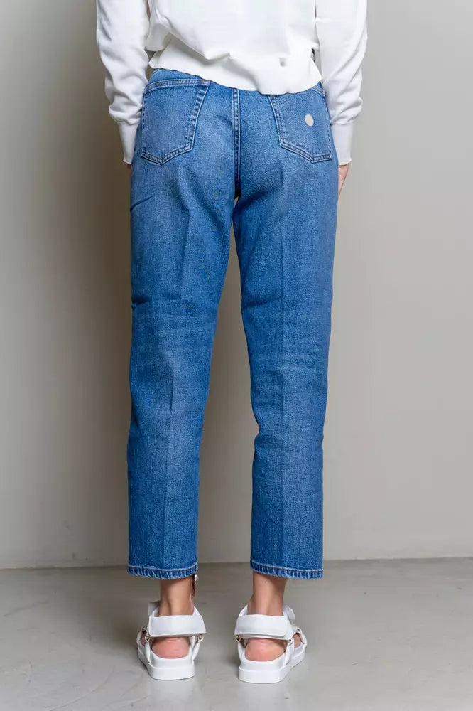 Elevated Blue High-Waist Denim for Women