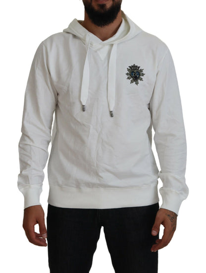 Elegant wit sweatshirt met capuchon en logo