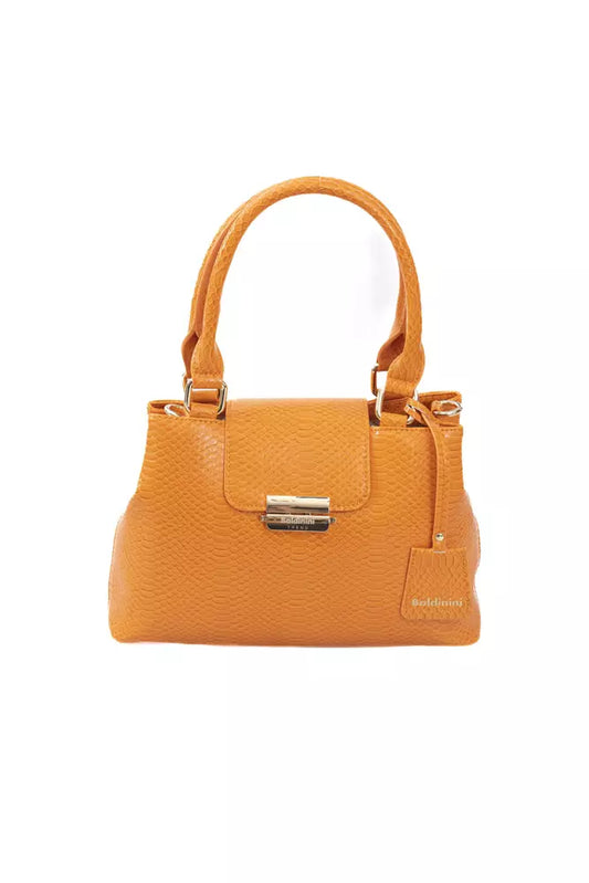 Orange Polyurethane Women Crossbody