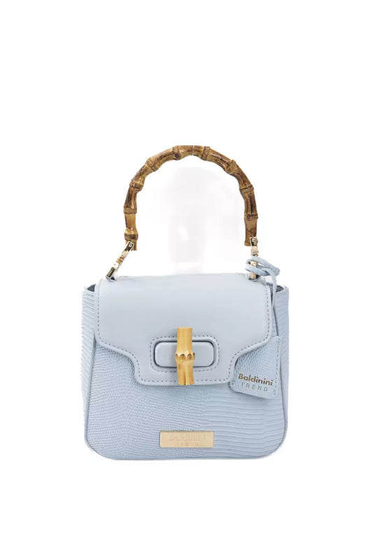 Light Blue Polyurethane Women Crossbody Bag