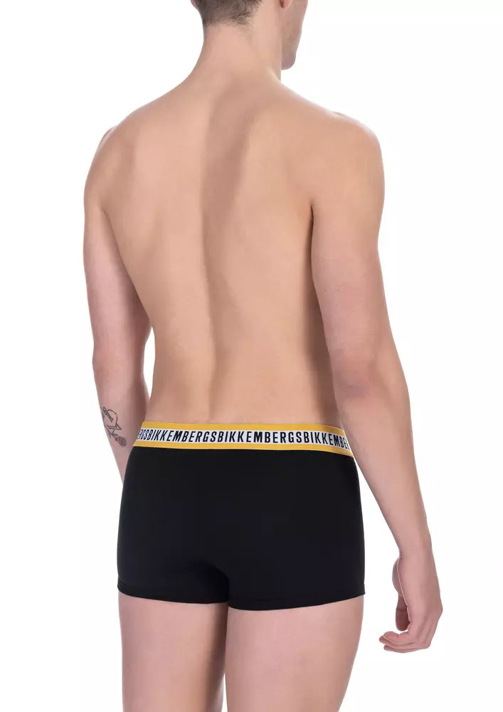 Black Cotton Men Underwear Trunk Duo