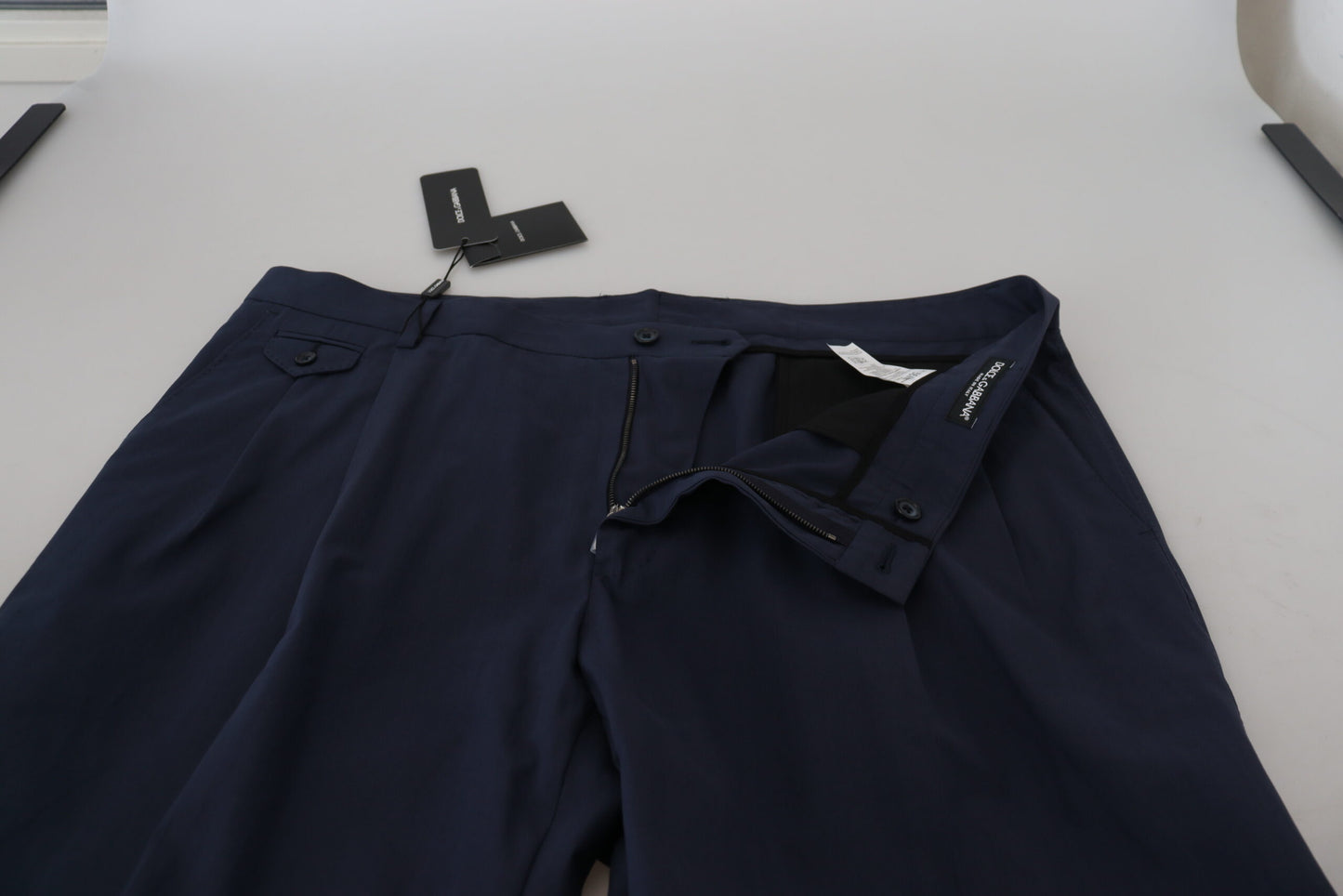 Donkerblauwe katoenen chino formele broek