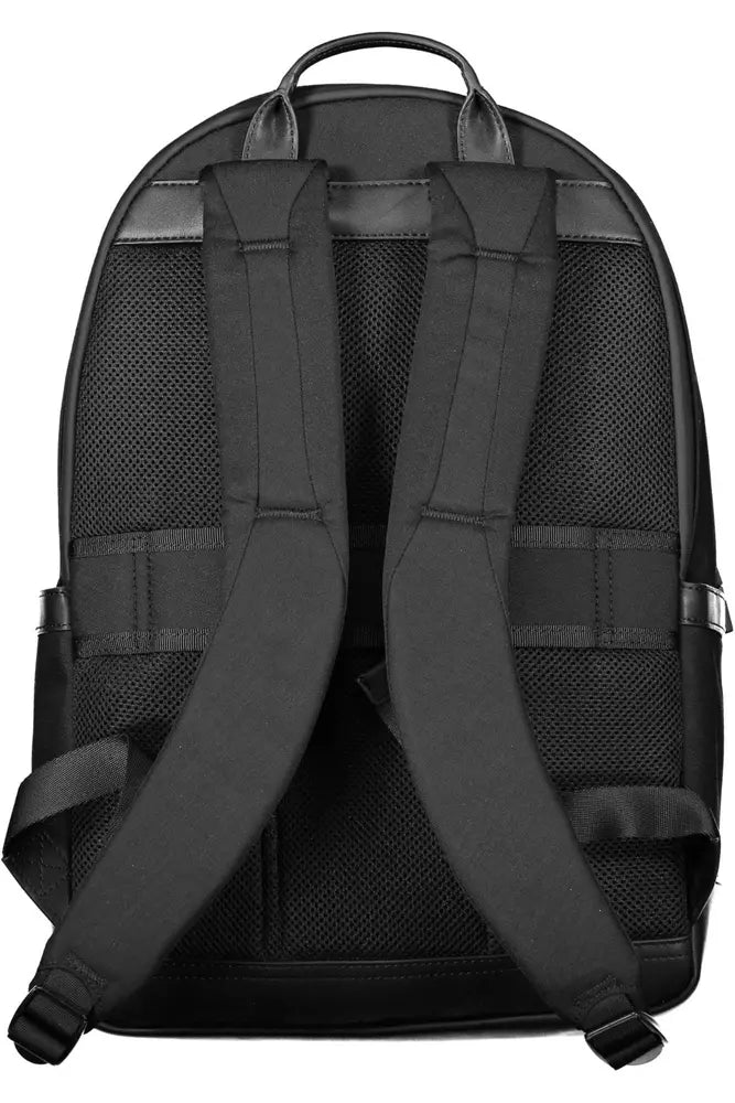 Black Nylon Men Backpack