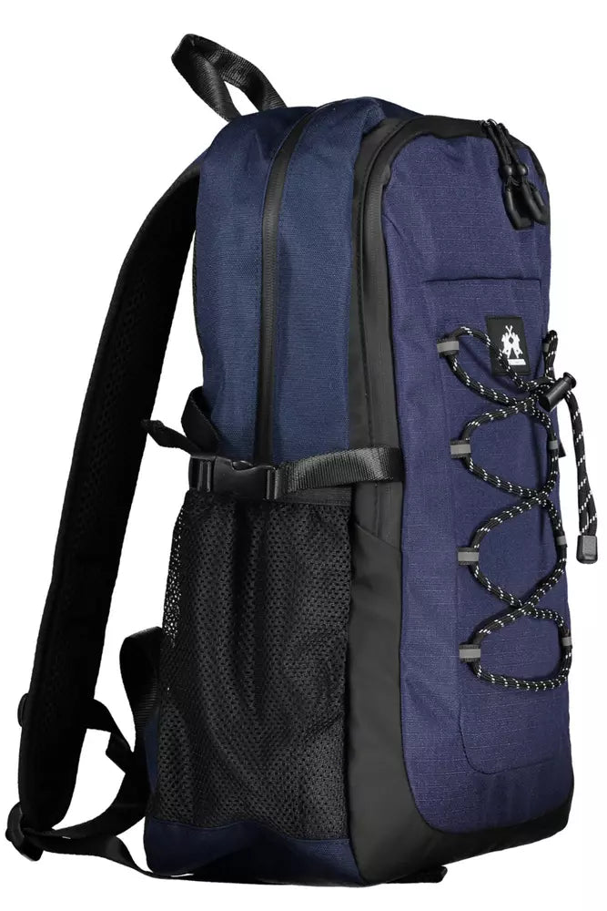 Elegant Blue Contrast Detail Backpack