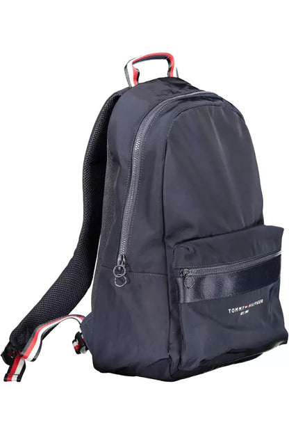 Blue Polyester Men Backpack