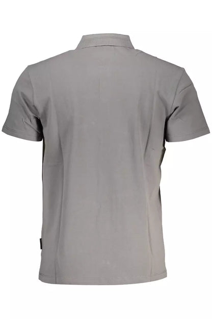 Elegant Short-Sleeved Gray Polo