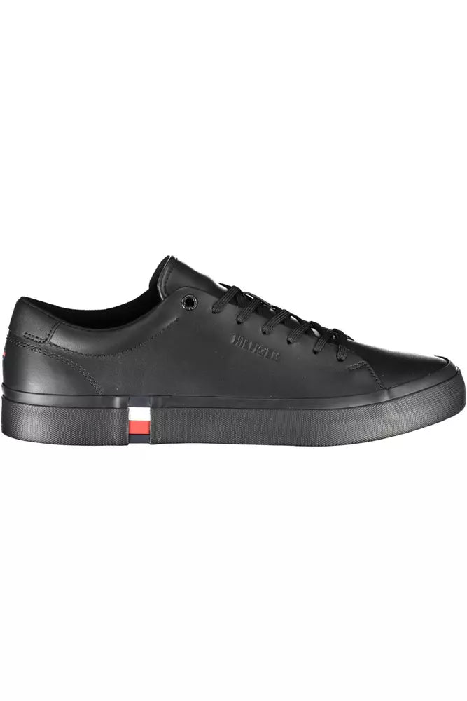 Black Leather Men Sneaker