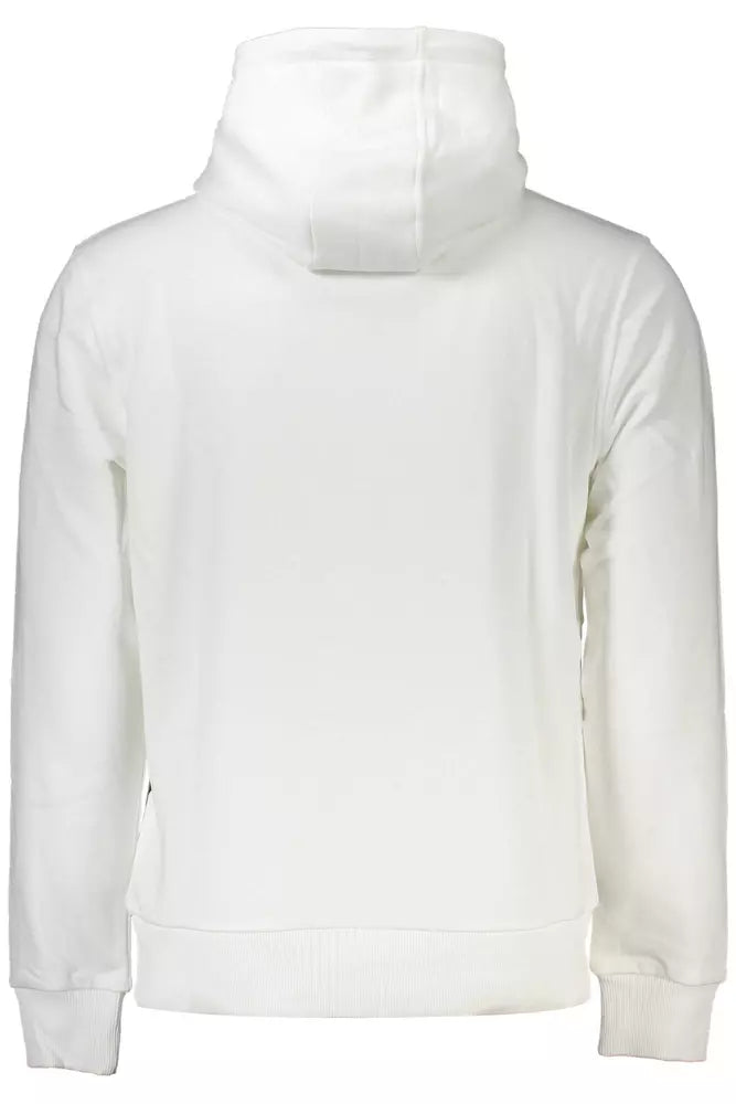 Elegante sudadera con capucha blanca