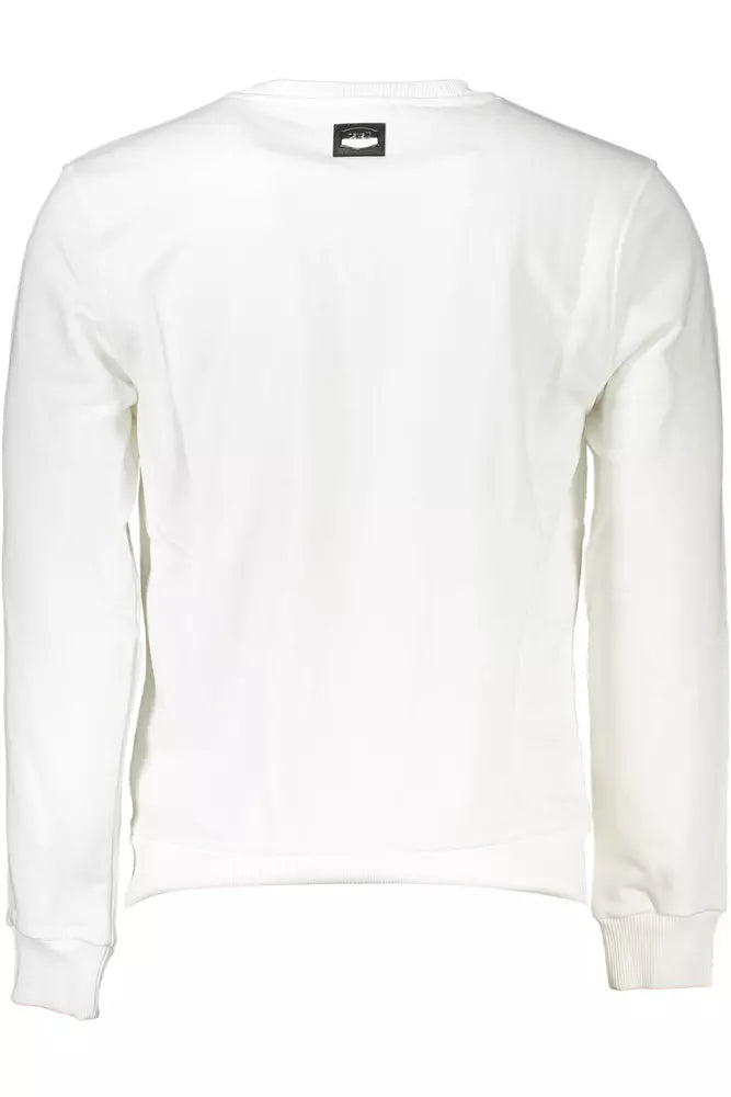 Elegante sudadera bordada blanca