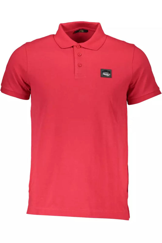 Roze katoenen poloshirt