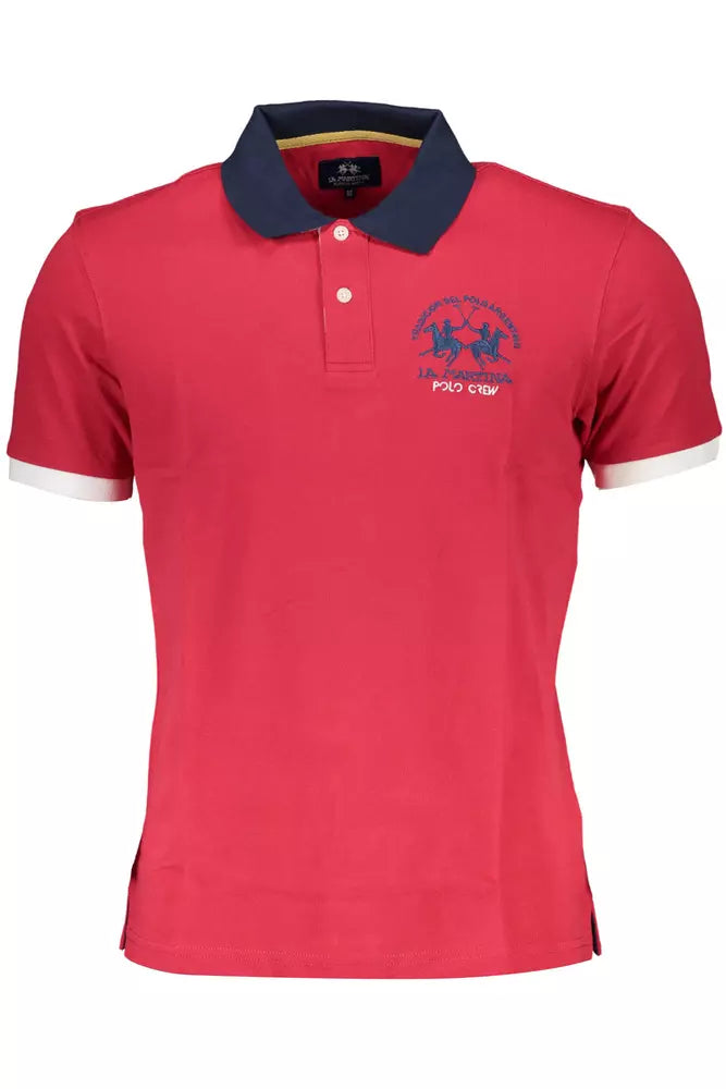 Elegant Pink Cotton Polo Shirt