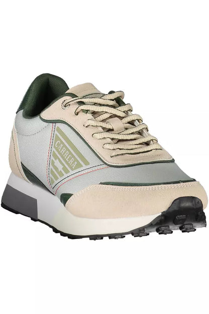 Deportivas de Piel ECO Beige con Detalles Contraste