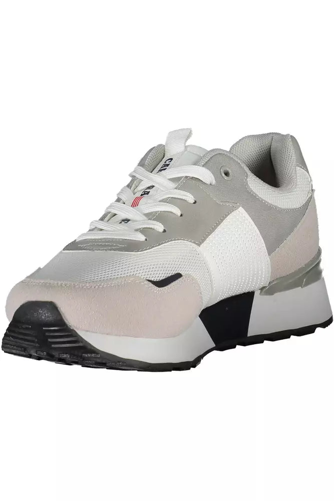 Witte polyester sneaker