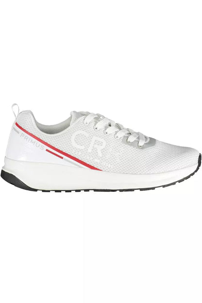 Witte polyester sneaker