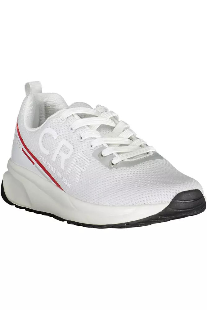 Witte polyester sneaker