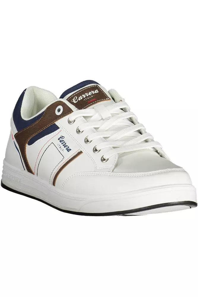 Witte polyester sneaker