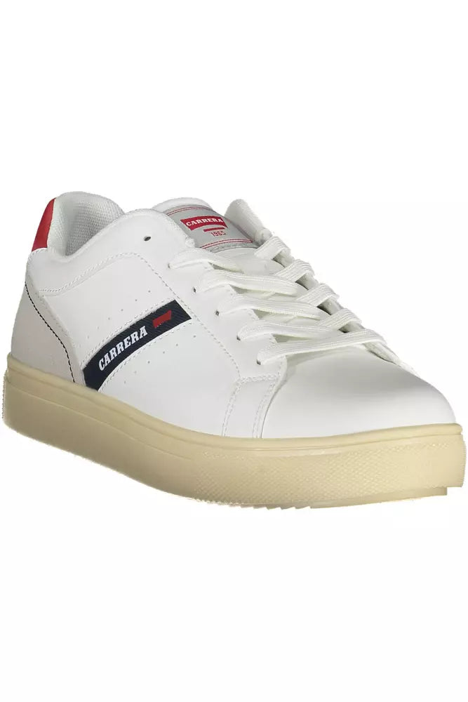 Elegantes zapatillas deportivas blancas con cordones