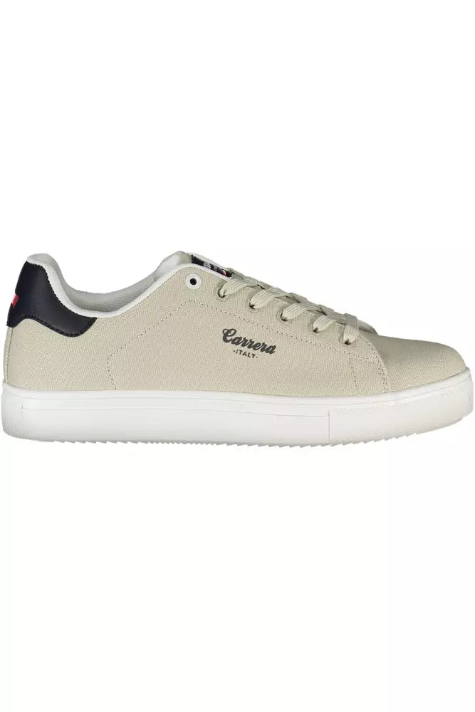 Beige polyester sneaker