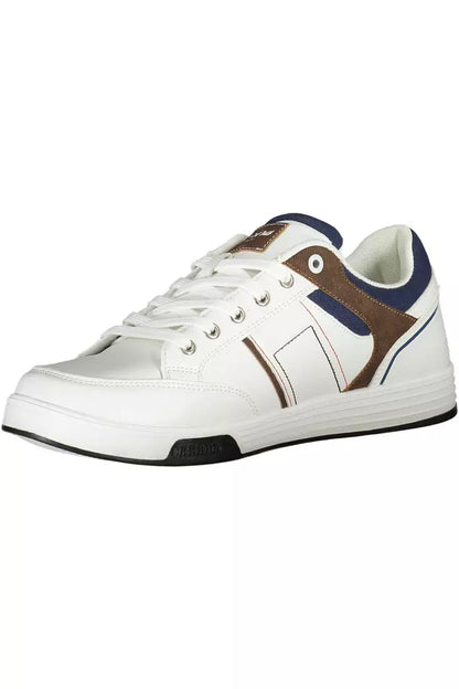 Witte polyester sneaker