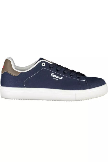 Blauwe polyester sneaker