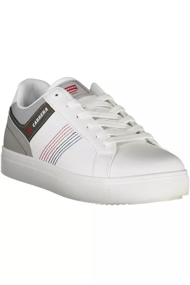 Witte polyester sneaker