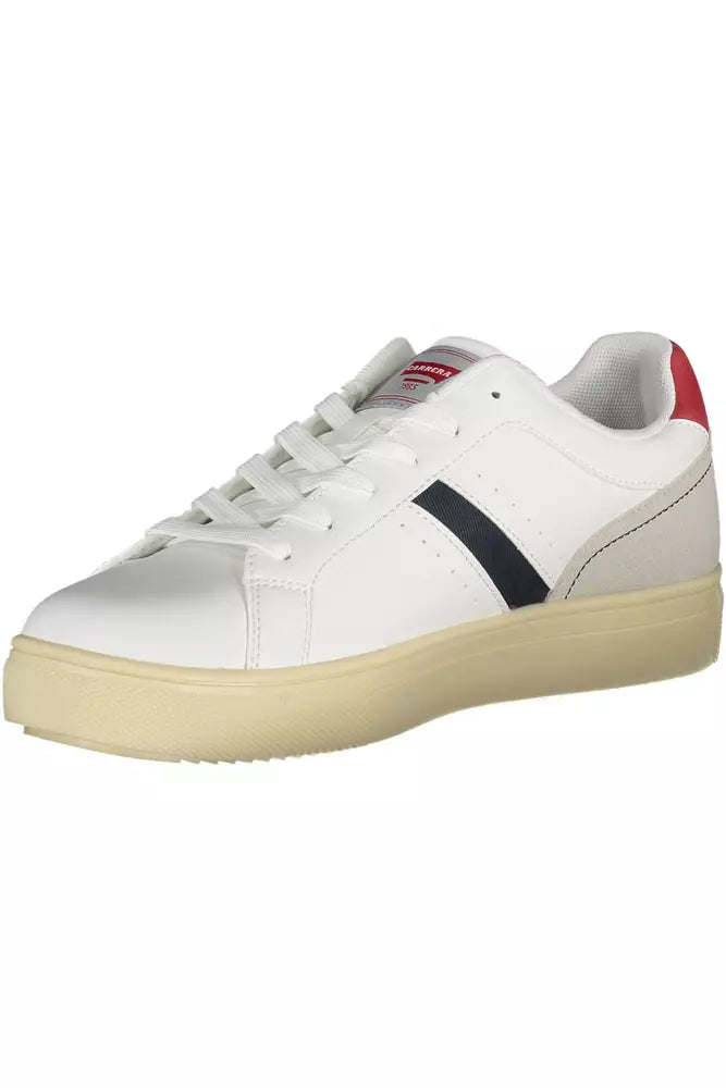 Elegantes zapatillas deportivas blancas con cordones