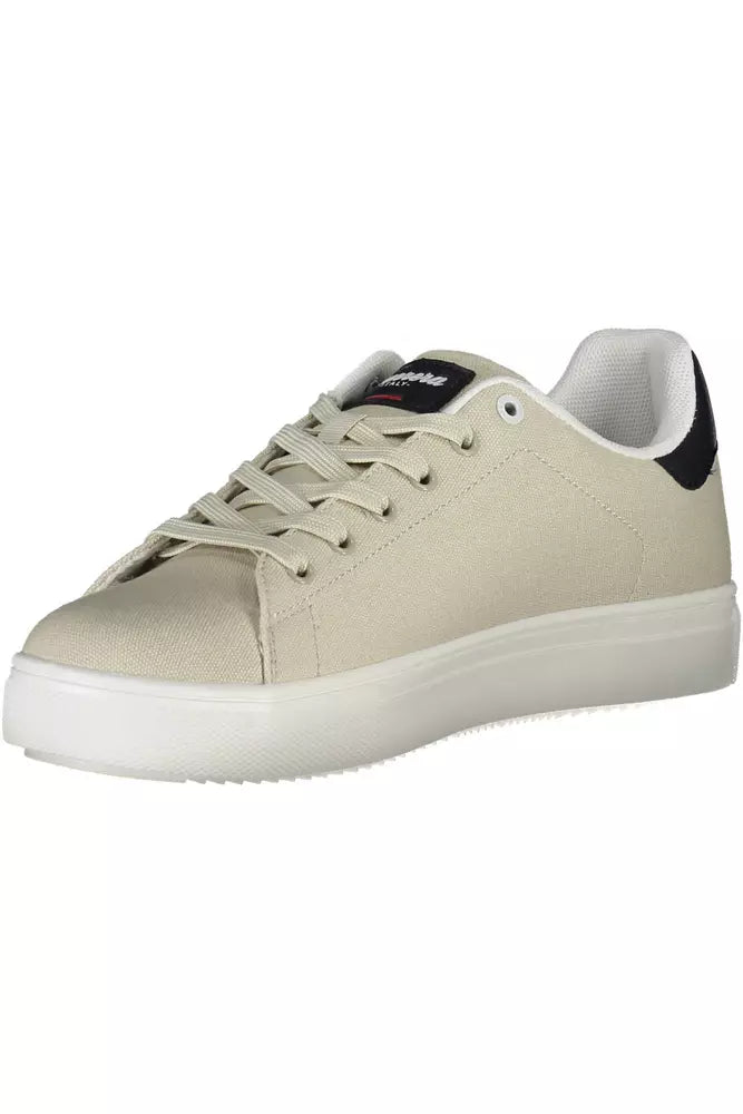 Beige polyester sneaker