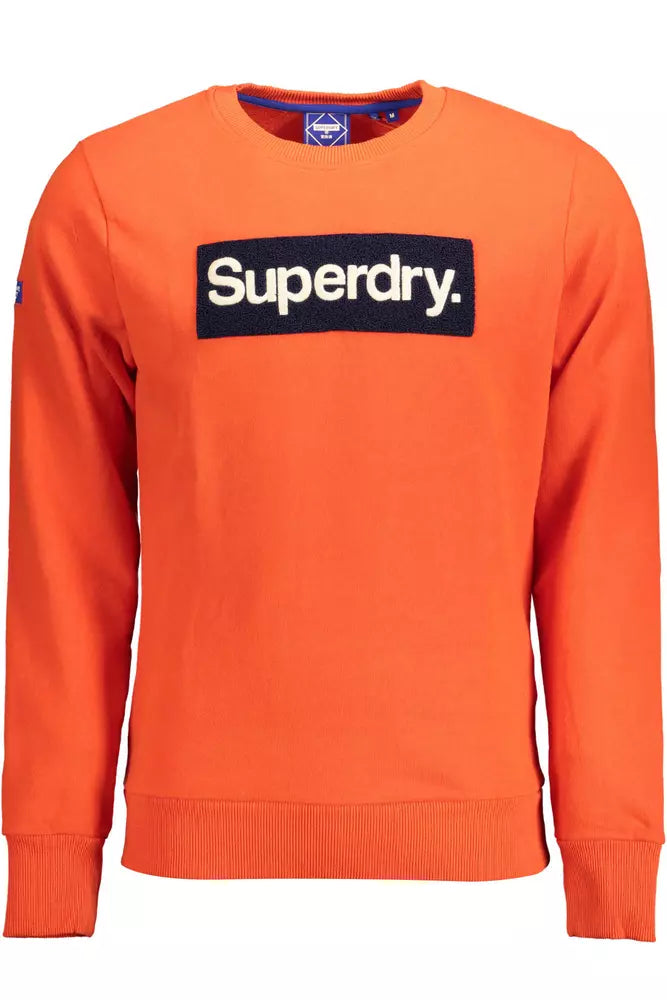 Sudadera bordada naranja vibrante