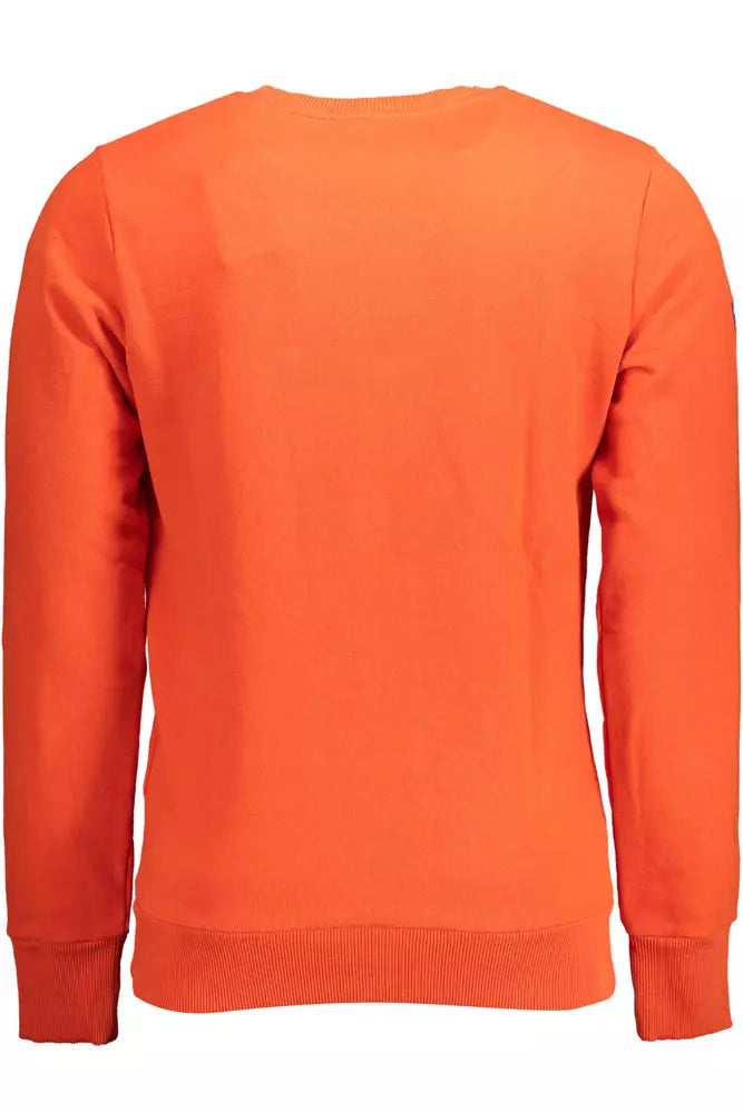 Sudadera bordada naranja vibrante