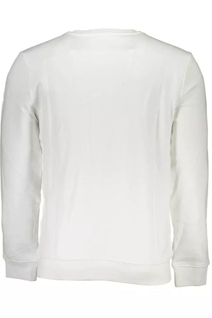 Elegante sudadera blanca con cuello redondo