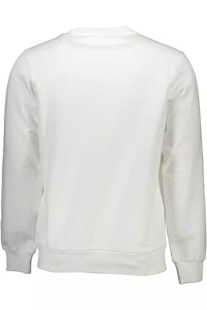 Sudadera de algodón estampada blanca crujiente