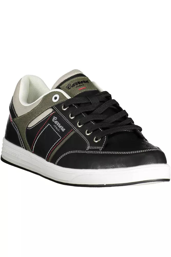 Black Eco Leather Men Sneaker