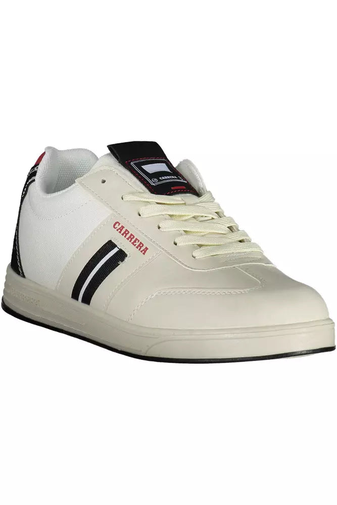 Witte polyester sneaker