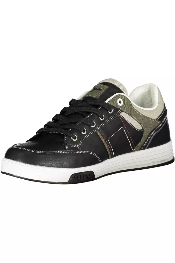 Black Eco Leather Men Sneaker