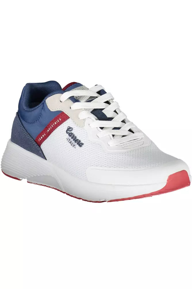 Witte polyester sneaker