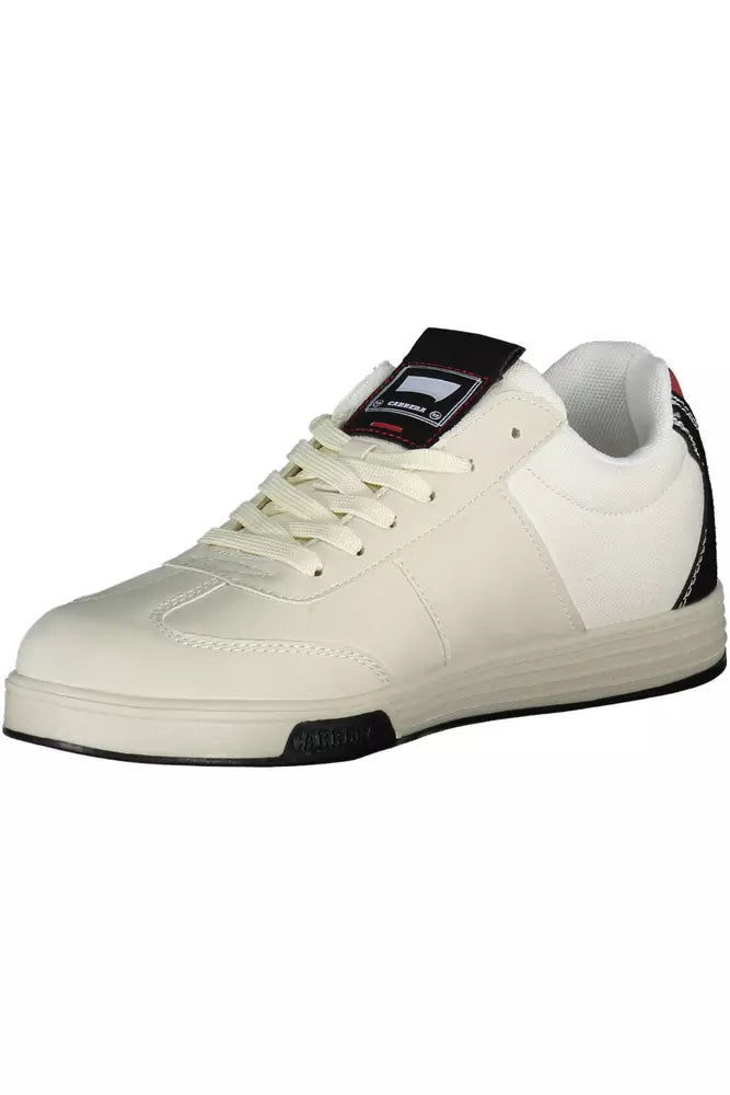 Witte polyester sneaker