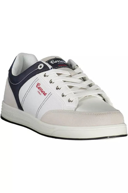 Witte polyester sneaker