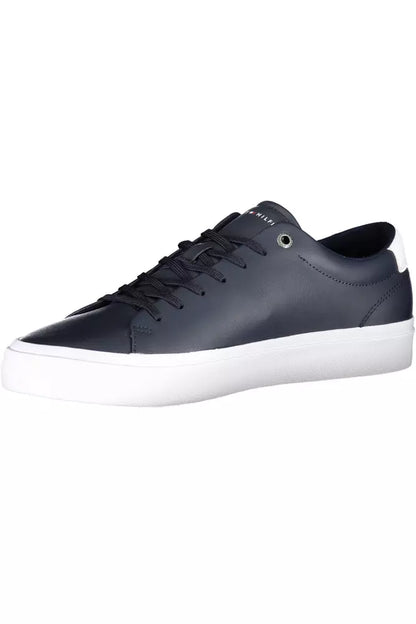 Blue Leather Men Sneaker